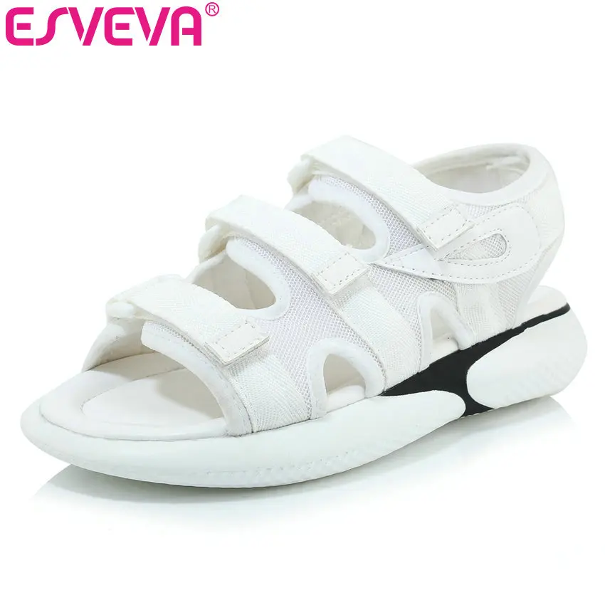 ESVEVA 2019 Women Sandals Wedge Low Heel Round Toe Slingback White Elegant Casual Hook&Loop Ladies Shoes Size 34-43
ESVEVA 2019 Women Sandals Wedge Low Heel Round Toe Slingback White Elegant Casual Hook&Loop Ladies Shoes Size 34-43