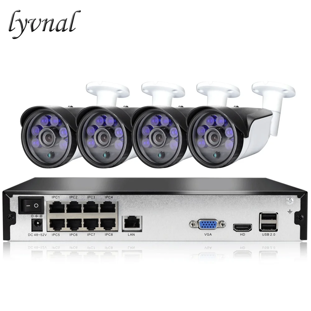 LYVNAL H.265 1080p ip camera POE kit 48v Outdoor Weatherproof Video Security Surveillance 4ch poe Set UHD 8ch poe nvr
LYVNAL H.265 1080p ip camera POE kit 48v Outdoor Weatherproof Video Security Surveillance 4ch poe Set UHD 8ch poe nvr