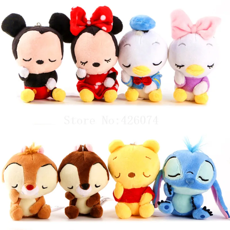 New Sleeping Mickey Minnie Donald Duck Daisy Stitch Chip and Dale Plush Keychains Kids Stuffed Animals Toys For Children 12CM
New Sleeping Mickey Minnie Donald Duck Daisy Stitch Chip and Dale Plush Keychains Kids Stuffed Animals Toys For Children 12CM