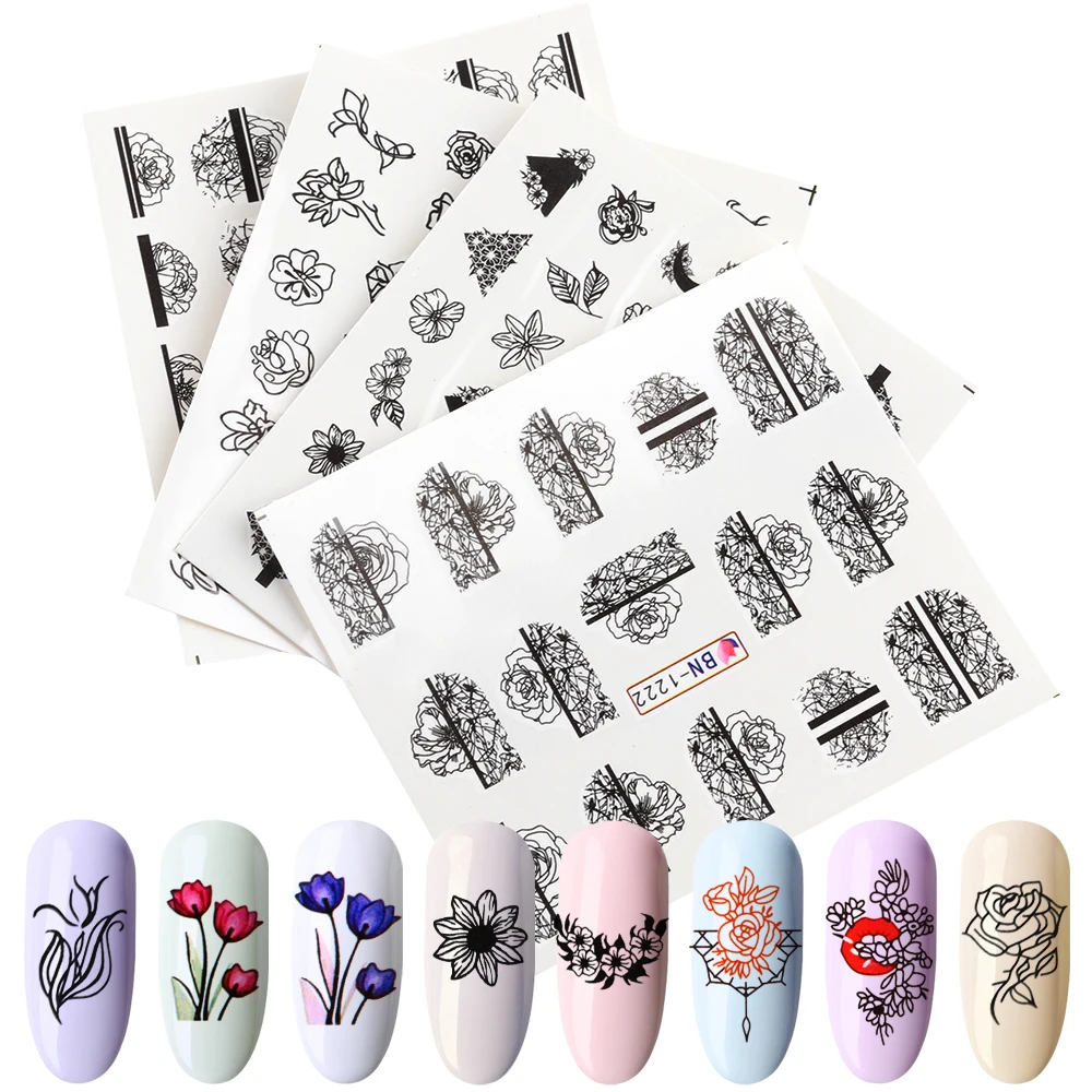 1pcs Black White Flowers Stickers For Nails Green Leaves Water Decal Slider Nail Art Wraps Manicure Decor Tattoo Slider Wraps
1pcs Black White Flowers Stickers For Nails Green Leaves Water Decal Slider Nail Art Wraps Manicure Decor Tattoo Slider Wraps