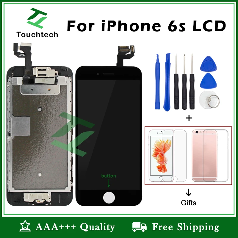 1PC Black/White Complete Replace Assembly for Pantalla iPhone 6s LCD Display Touch Screen Digitizer+Front Camera Free Ship+Gifts
1PC Black/White Complete Replace Assembly for Pantalla iPhone 6s LCD Display Touch Screen Digitizer+Front Camera Free Ship+Gifts