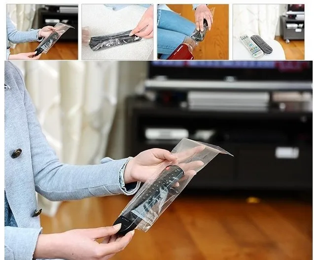 4 Packs 20Pcs Heat Shrink Film Clear Video TV Air Condition Remote Control Protector Cover Home Waterproof Protective Case Z524