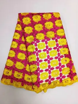 5 Yards/pc popular fuchsia and yellow gippy lace embroidery african water soluble mesh lace for dress BW132-4
5 Yards/pc popular fuchsia and yellow gippy lace embroidery african water soluble mesh lace for dress BW132-4