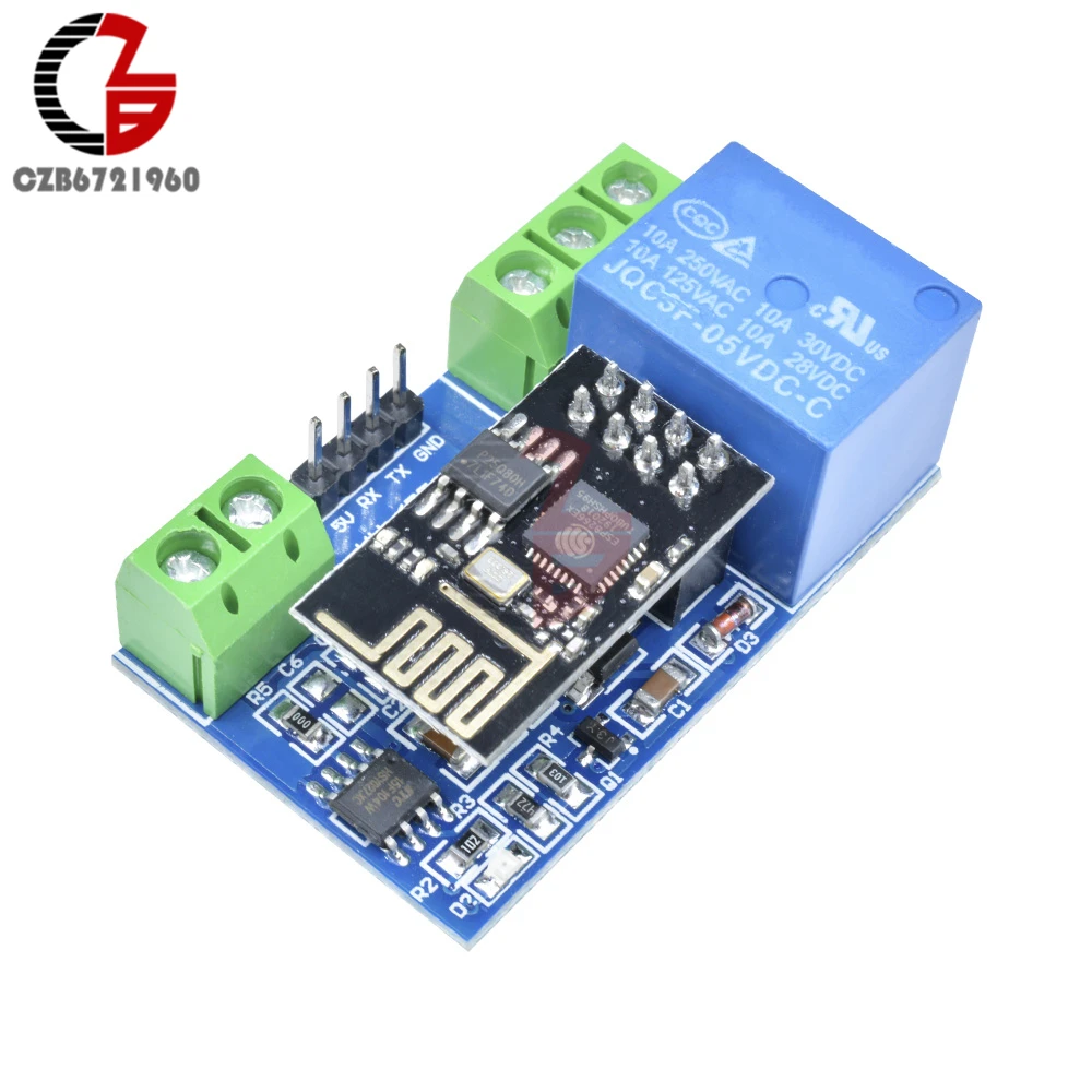5V ESP8266 ESP-01 Wifi Relay Controller Module IOT App Remote Control Switch Analog to Digital Converter for Smart Home
5V ESP8266 ESP-01 Wifi Relay Controller Module IOT App Remote Control Switch Analog to Digital Converter for Smart Home
