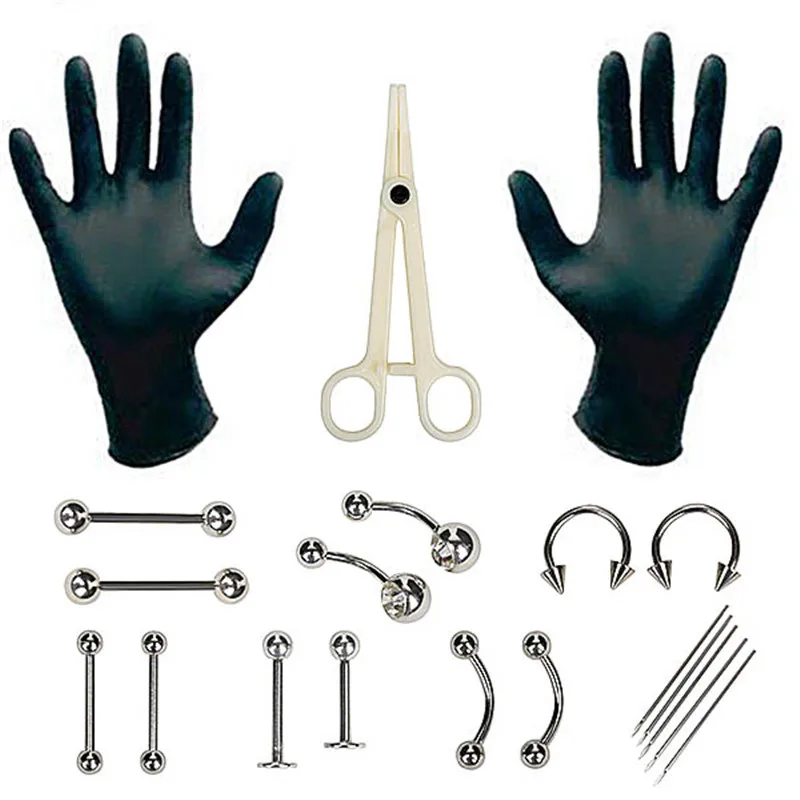 20Pcs 14G and 16G Body Piercing Kit Needle Forceps Tongue Eyebrow Nose Lip Ring Tongue Piercing Needles For Body Piercing Jewe
20Pcs 14G and 16G Body Piercing Kit Needle Forceps Tongue Eyebrow Nose Lip Ring Tongue Piercing Needles For Body Piercing Jewe