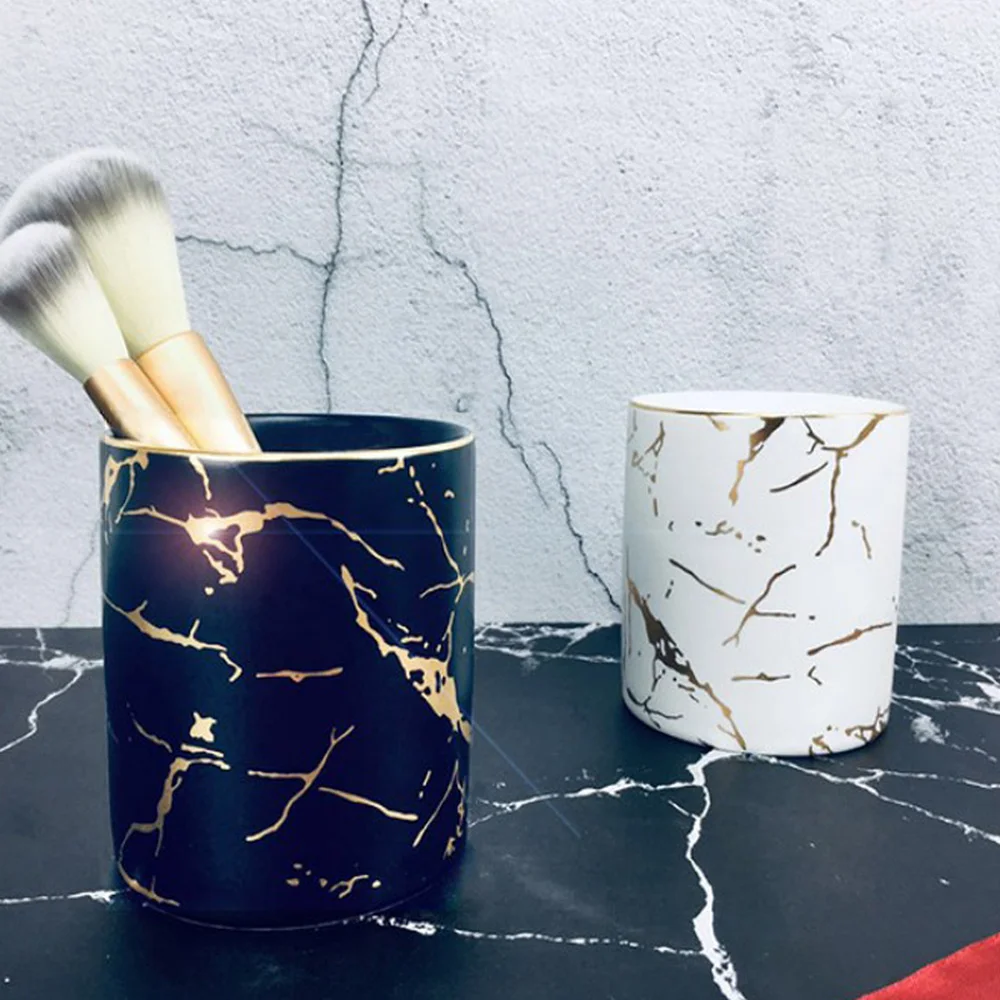 Nordic Marble Grain Ceramic Storage Bottles Makeup Brush Cosmetic Tool Storage Cup Office Desktop Decoration Pen Holder
Nordic Marble Grain Ceramic Storage Bottles Makeup Brush Cosmetic Tool Storage Cup Office Desktop Decoration Pen Holder