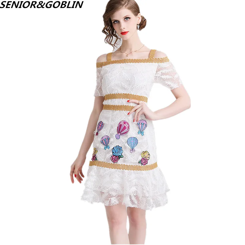 Summer Sexy Slash Neck White Feather Party Dress Runway Women Floral Balloon Embroidery Dress Fashion Off Shoulder Midi Vestidos
Summer Sexy Slash Neck White Feather Party Dress Runway Women Floral Balloon Embroidery Dress Fashion Off Shoulder Midi Vestidos