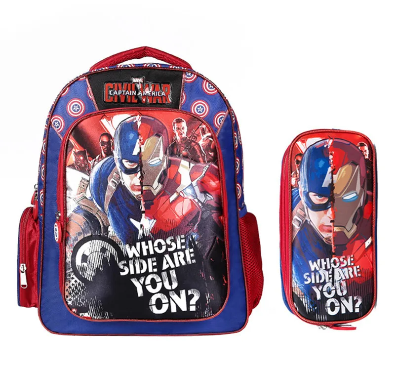 Avengers Iron Man Captain America Backpack Pencil Case Set Schoolbag Children School Bags Elementary School Backpacks for Boys
Avengers Iron Man Captain America Backpack Pencil Case Set Schoolbag Children School Bags Elementary School Backpacks for Boys