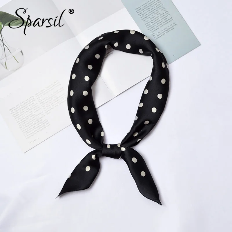 Sparsil Women Satin Silk Square Scarves Dot Printed Head Wraps Ladies Spring Autumn New Shawl 70x70cm Thin Comfort Neckerchief
Sparsil Women Satin Silk Square Scarves Dot Printed Head Wraps Ladies Spring Autumn New Shawl 70x70cm Thin Comfort Neckerchief