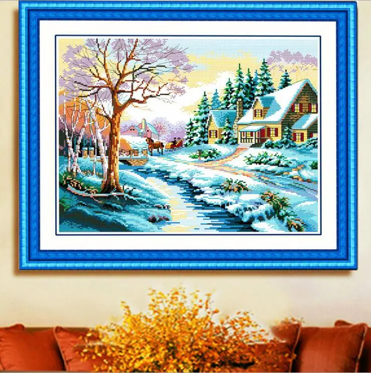 Needlework,DIY Cross stitch,Set For Embroidery kit,Scenic, Snow landscape,cottage, house,cross-Stitch,Sewing Kit
Needlework,DIY Cross stitch,Set For Embroidery kit,Scenic, Snow landscape,cottage, house,cross-Stitch,Sewing Kit