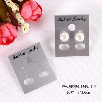 Jewelry Card Customized Logo Wholesale 100pcs/lot 3*3.7cm Silver Plastic PVC Earring Packaging Display Card Hanging Tags
Jewelry Card Customized Logo Wholesale 100pcs/lot 3*3.7cm Silver Plastic PVC Earring Packaging Display Card Hanging Tags