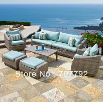 Cannes Outdoor sofa 6pc Love and Club Seating Set