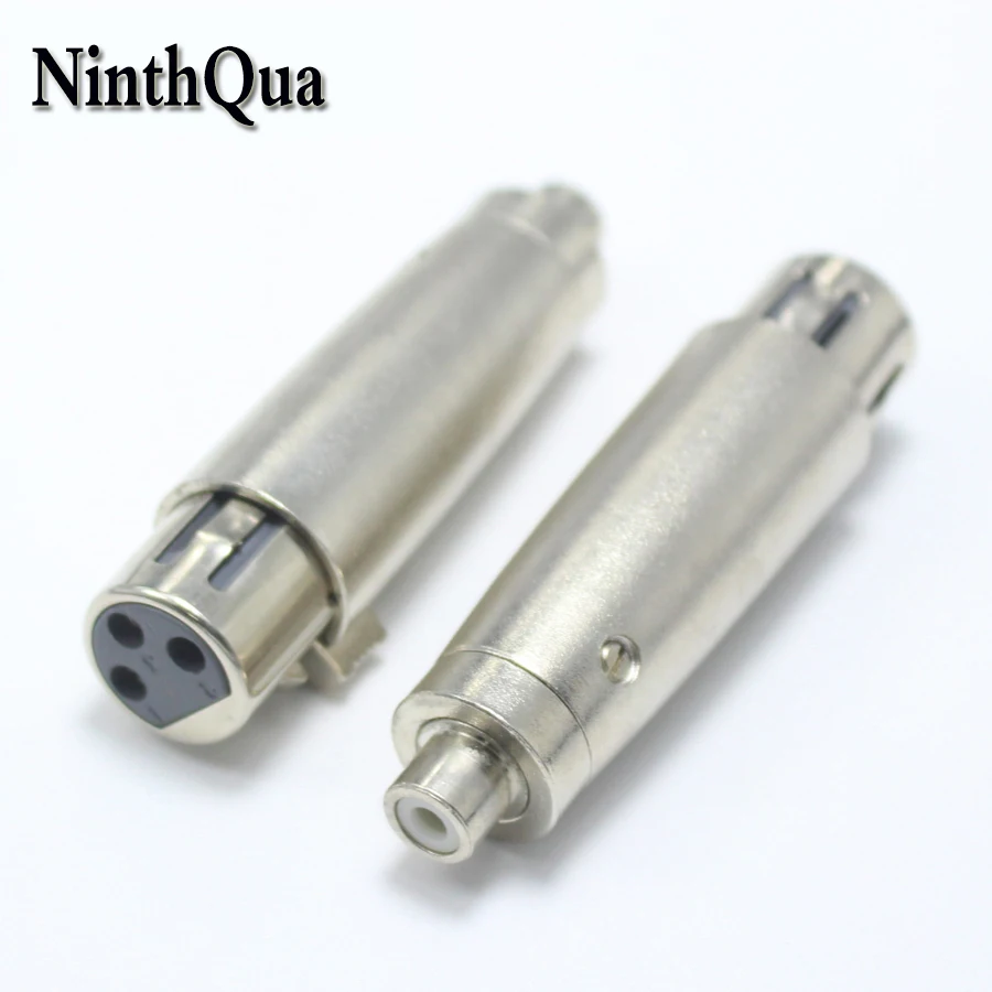 NinthQua 1pcs RCA Female jack to XLR 3Pin Female jack AV Audio Connector MIC Plug Socket Karaoke Speaker Adapter
NinthQua 1pcs RCA Female jack to XLR 3Pin Female jack AV Audio Connector MIC Plug Socket Karaoke Speaker Adapter
