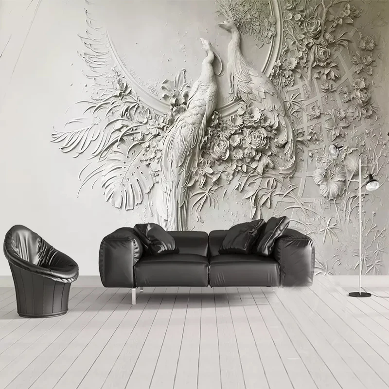 Custom Photo Wallpaper 3D Embossed Peacock Living Room TV Background Wall Paper Roll Home Decoration Art Mural Papel De Parede
Custom Photo Wallpaper 3D Embossed Peacock Living Room TV Background Wall Paper Roll Home Decoration Art Mural Papel De Parede