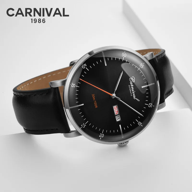 CARNIVAL 2019 New Men's Classic Mechanical Watches Business Waterproof Clock Luxury Brand Genuine Leather Automatic Watch Relogi
CARNIVAL 2019 New Men's Classic Mechanical Watches Business Waterproof Clock Luxury Brand Genuine Leather Automatic Watch Relogi