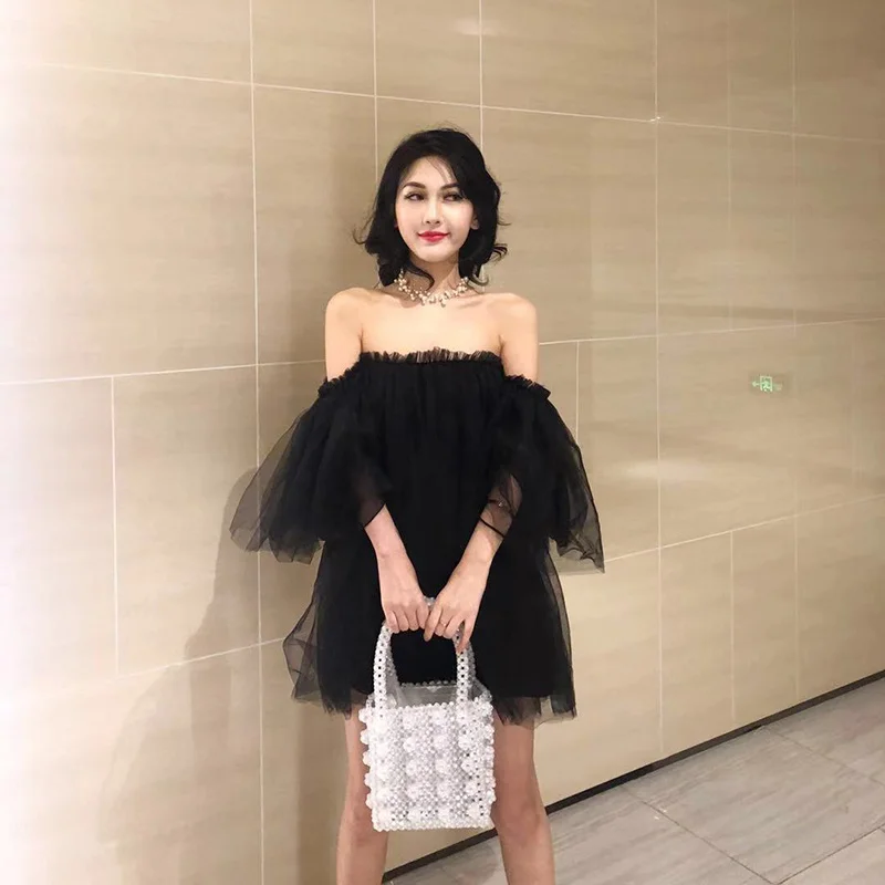 Fashion Sexy Women Dress Mesh Ruffle Chiffon Dress Women Summer Club Slash Neck Dress Women Party Dress Holiday Wear 2019
Fashion Sexy Women Dress Mesh Ruffle Chiffon Dress Women Summer Club Slash Neck Dress Women Party Dress Holiday Wear 2019