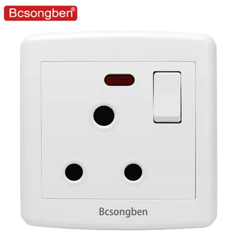 Bcsongben pop wall power plug socket Luxury White pc pannel Indian socket 15A AC 220V wall socket
Bcsongben pop wall power plug socket Luxury White pc pannel Indian socket 15A AC 220V wall socket