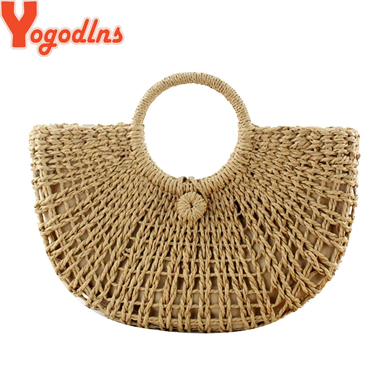 Yogodlns New straw bag paper rope round bucket hollow woven bag retro casual belt buckle hand bag Women Summer Beach Bag
Yogodlns New straw bag paper rope round bucket hollow woven bag retro casual belt buckle hand bag Women Summer Beach Bag