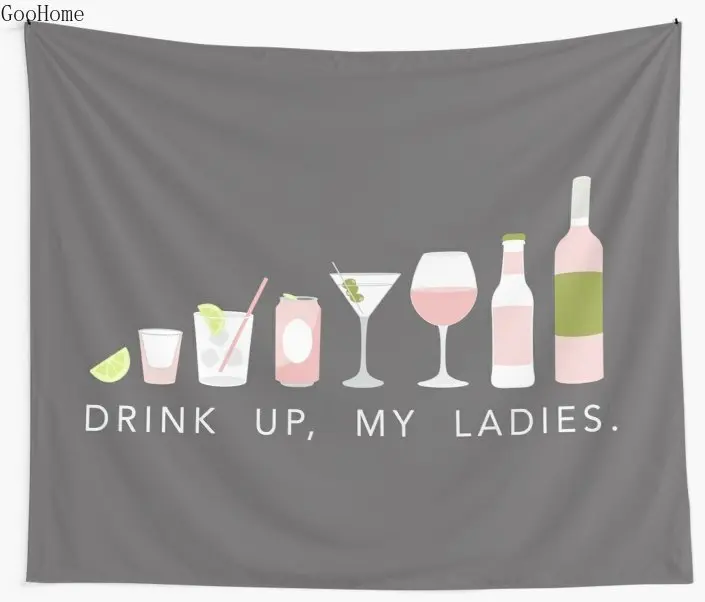 DRINK UP LADIES Wall Tapestry Cover Beach Towel Throw Blanket Picnic Yoga Mat Home Decoration
DRINK UP LADIES Wall Tapestry Cover Beach Towel Throw Blanket Picnic Yoga Mat Home Decoration