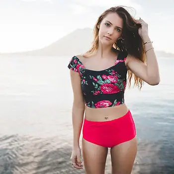 Fresh Ladies Girls Swimwear Off The Shoulder Floral Bikini Set Women High Waist Bandage Beachwear Swimsuit
Fresh Ladies Girls Swimwear Off The Shoulder Floral Bikini Set Women High Waist Bandage Beachwear Swimsuit