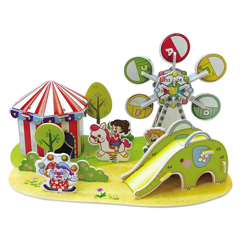3D Puzzle Safe Foam Model Building Model Building Kits Diy Amusement Park Ferris Wheel Clown Horse Toys for Children
3D Puzzle Safe Foam Model Building Model Building Kits Diy Amusement Park Ferris Wheel Clown Horse Toys for Children