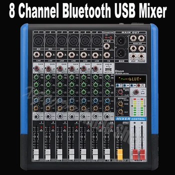 Sound Mixing Console with Bluetooth Record +48V Phantom Power Monitor Paths Digital Effects 8 Channel Audio Mixer with USB
Sound Mixing Console with Bluetooth Record +48V Phantom Power Monitor Paths Digital Effects 8 Channel Audio Mixer with USB
