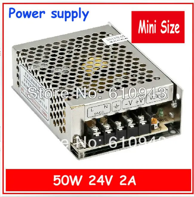 MS-50-24 50W 24V 2.1A Mini-size LED Switching Power Supply Transformer 110V 220V AC to DC 24V output FREE SHIPPPING
MS-50-24 50W 24V 2.1A Mini-size LED Switching Power Supply Transformer 110V 220V AC to DC 24V output FREE SHIPPPING