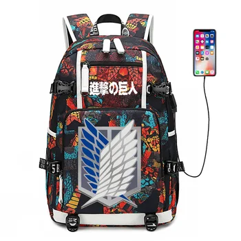 Attack on Titan Backpack Wings of Freedom Survey USB Port Rucksack Bag Snake Pattern Student BookBags travel Shoulder Laptop Bag
Attack on Titan Backpack Wings of Freedom Survey USB Port Rucksack Bag Snake Pattern Student BookBags travel Shoulder Laptop Bag