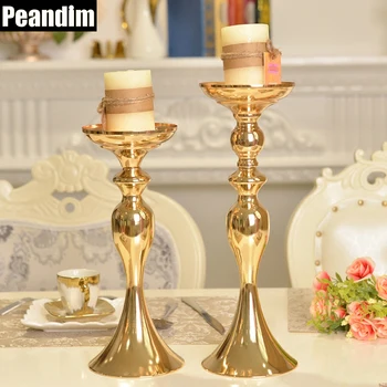 PEANDIM Wedding Decorations Metal Candle Stand Flowers Vase Candlestick Gold Plate Candle Holder
PEANDIM Wedding Decorations Metal Candle Stand Flowers Vase Candlestick Gold Plate Candle Holder