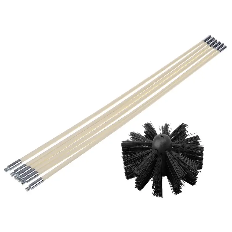 Nylon Brush With 6pcs Long Handle Flexible Pipe Rods For Chimney Kettle House Cleaner Cleaning Tool Kit
Nylon Brush With 6pcs Long Handle Flexible Pipe Rods For Chimney Kettle House Cleaner Cleaning Tool Kit