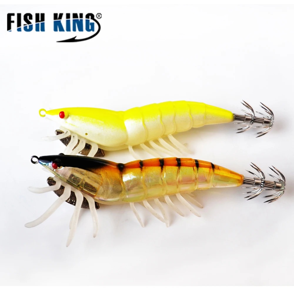 FISH KING Fishing Lure Artificial Squid Hook Jigs 1PC 2Colors Lead Weight 3.5g noctilucent Octopus Cuttlefish Shrimp Bait Pesca
FISH KING Fishing Lure Artificial Squid Hook Jigs 1PC 2Colors Lead Weight 3.5g noctilucent Octopus Cuttlefish Shrimp Bait Pesca