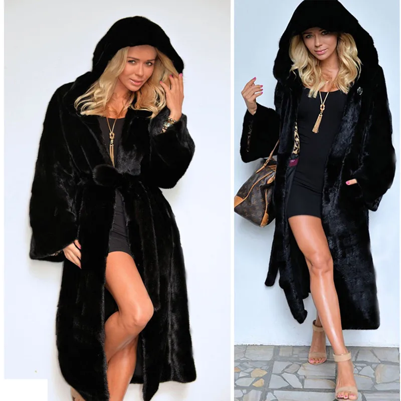 Black Hooded Faux Fur Coat Winter Women Long Faux Fox Fur Jacket 2018 Fashion Loose Pockets Coats Elegant Lady Warm Jackets
Black Hooded Faux Fur Coat Winter Women Long Faux Fox Fur Jacket 2018 Fashion Loose Pockets Coats Elegant Lady Warm Jackets