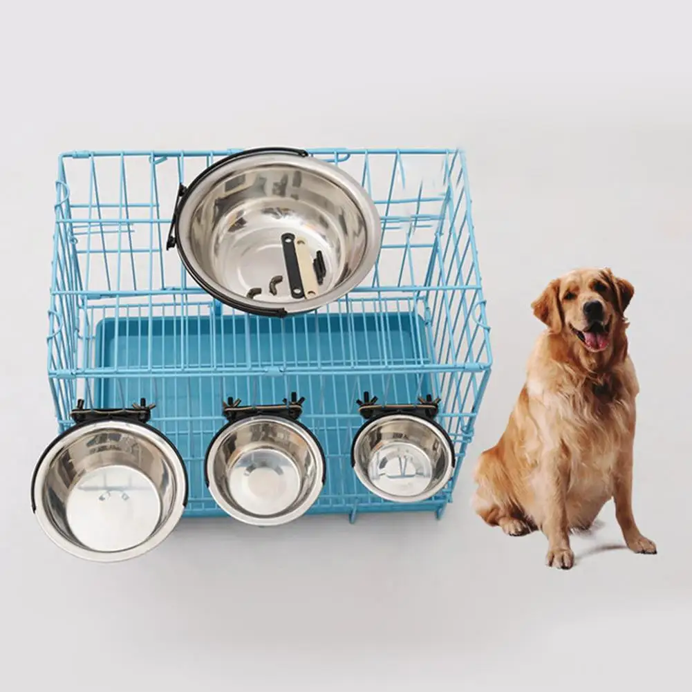 Pet Products Stainless Steel Cute Pet Dog Food Bowl Feeder Hanging Fix Crate Anti-overturning Non-slip Food Dish Water Feeder
Pet Products Stainless Steel Cute Pet Dog Food Bowl Feeder Hanging Fix Crate Anti-overturning Non-slip Food Dish Water Feeder
