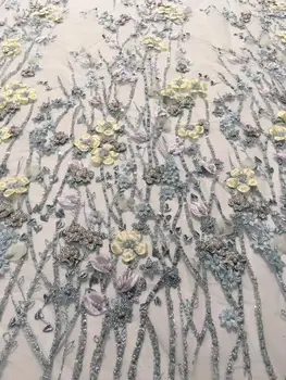 3d flower embroidery lace fabric Top grade french net lace fabric with beads J-51125 for bridal dress
3d flower embroidery lace fabric Top grade french net lace fabric with beads J-51125 for bridal dress