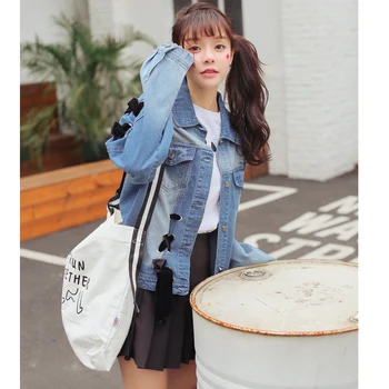 South Korea's new relaxed joker knitting with tie-in fashionable jean jacket
South Korea's new relaxed joker knitting with tie-in fashionable jean jacket