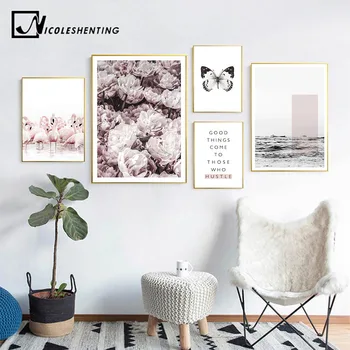Scandinavia Style Rose Flower Flamingo Wall Art canvas Painting Sea Landscape Poster Print Decorative Picture Modern Home Decor
Scandinavia Style Rose Flower Flamingo Wall Art canvas Painting Sea Landscape Poster Print Decorative Picture Modern Home Decor