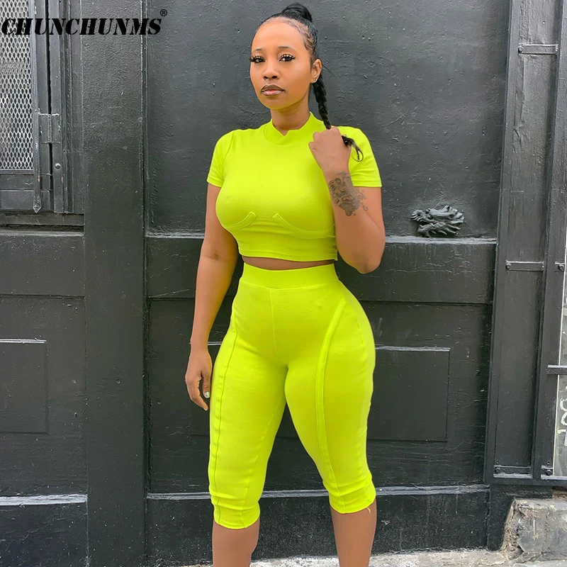 2019 Solid Women Tracksuits Fashion Short Sleeve Tee Top And Knee Length Pant 2 Piece Women Set Casual Mujer Ropa De Seora
2019 Solid Women Tracksuits Fashion Short Sleeve Tee Top And Knee Length Pant 2 Piece Women Set Casual Mujer Ropa De Seora