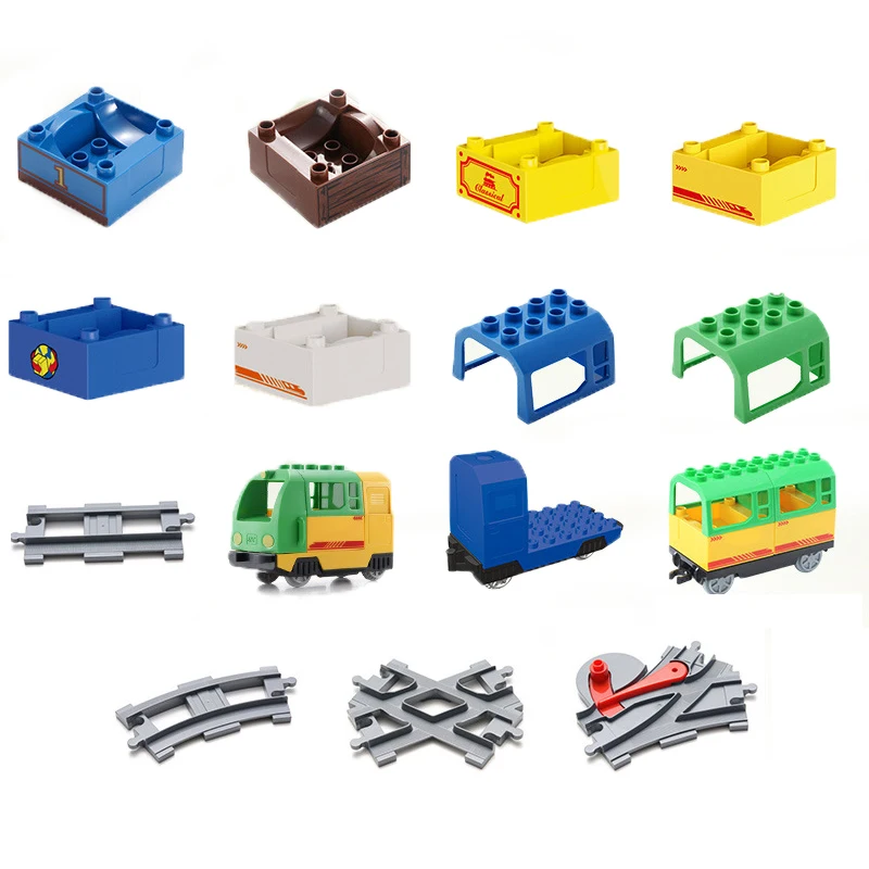 DIY Track Combination Big Building Blocks Bricks Rail Train Cabin Vehicle Accessories Compatible Duploingly Toys for children
DIY Track Combination Big Building Blocks Bricks Rail Train Cabin Vehicle Accessories Compatible Duploingly Toys for children