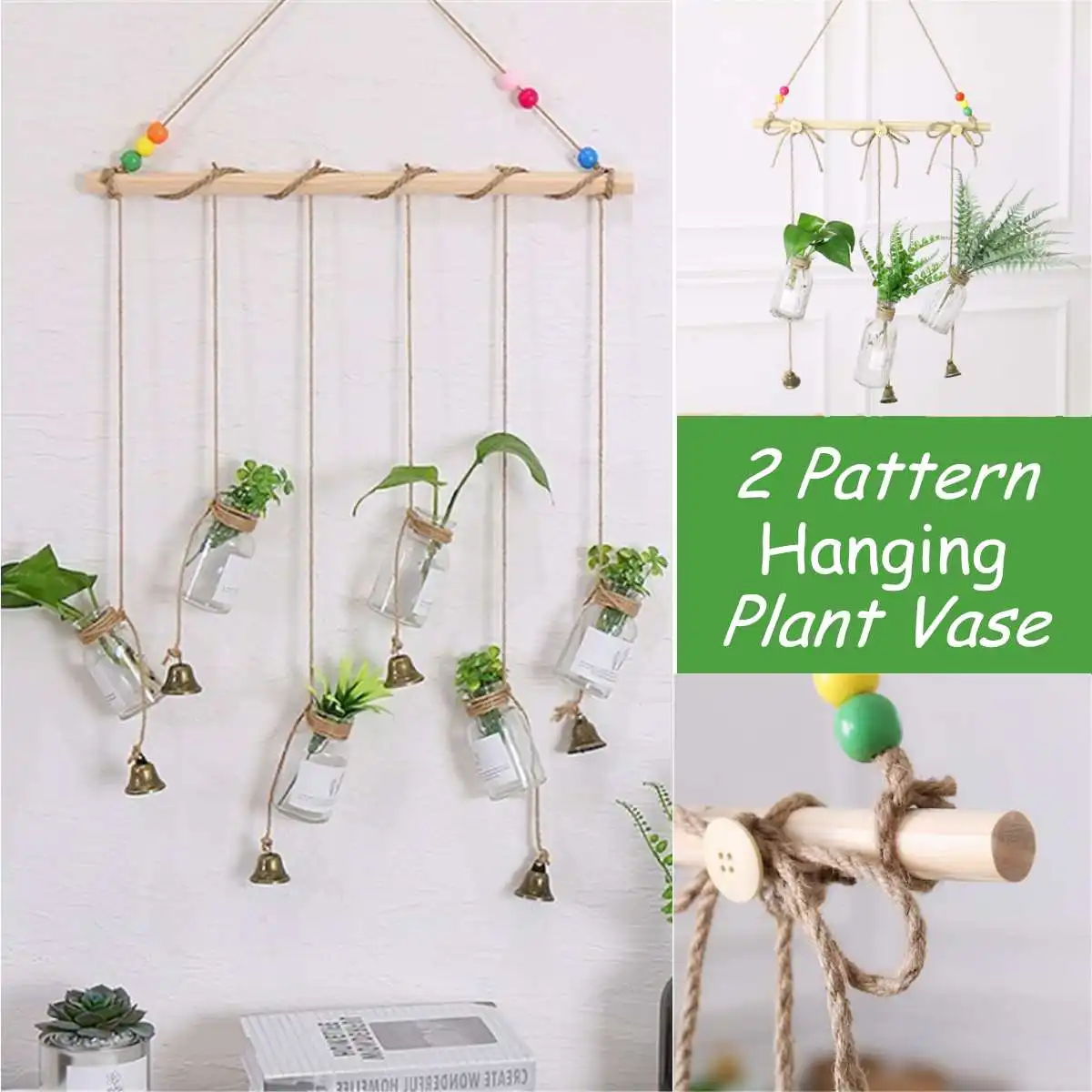 Hanging Glass Vase Bottles Hydroponic Green Plant Transparent Flower Pot Planter Pendant Ornaments Home Wall Decoration Gift
Hanging Glass Vase Bottles Hydroponic Green Plant Transparent Flower Pot Planter Pendant Ornaments Home Wall Decoration Gift