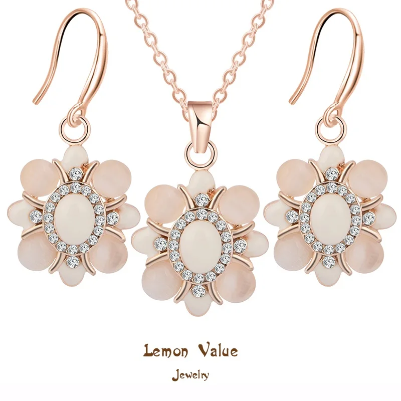 Lemon Value Fashion Charms Crystal Flower Pendant Femme Zircon Necklace Earrings Jewelry Sets Women Wedding Accessories ZA219
Lemon Value Fashion Charms Crystal Flower Pendant Femme Zircon Necklace Earrings Jewelry Sets Women Wedding Accessories ZA219
