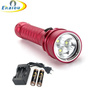 4500 Lumens 3 x XM-L2 Scuba Diving 18650 Light Torch Powerful LED Waterproof Flashlight Lamp for Hunting Camping
4500 Lumens 3 x XM-L2 Scuba Diving 18650 Light Torch Powerful LED Waterproof Flashlight Lamp for Hunting Camping