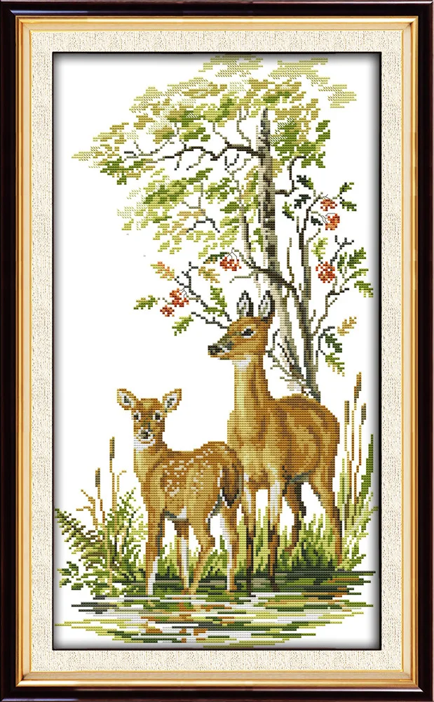 Joy Sunday The deer mother and daughter DMC threads Counted Cross Stitch Kits printed Cross-stitch set Embroidery Needlework
Joy Sunday The deer mother and daughter DMC threads Counted Cross Stitch Kits printed Cross-stitch set Embroidery Needlework