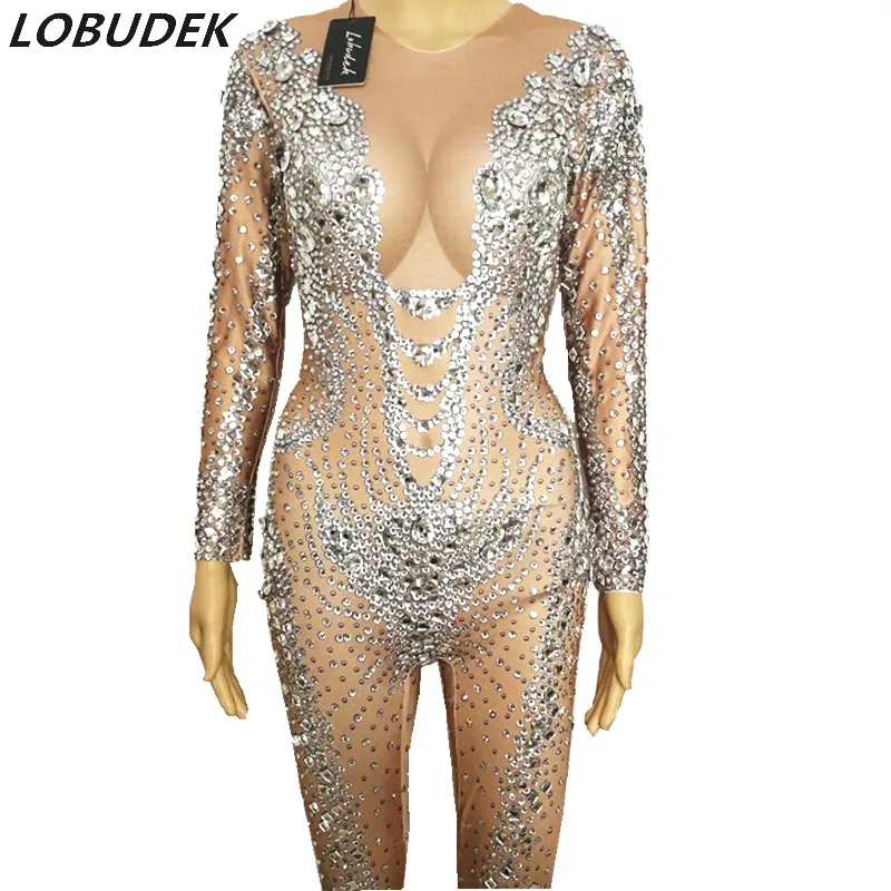 Zentai Rhinestones Sparkly Crystals jumpsuit Occident Bar Women DJ singer DS costume Prom Party Celebration show stage Jumpsuits
Zentai Rhinestones Sparkly Crystals jumpsuit Occident Bar Women DJ singer DS costume Prom Party Celebration show stage Jumpsuits
