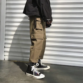 Men's spring new multi-pocket straight loose loose overalls Harajuku style cotton tooling wind street trend casual trousers
Men's spring new multi-pocket straight loose loose overalls Harajuku style cotton tooling wind street trend casual trousers