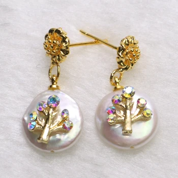 4 Pairs Round pearls Natural pearls earrings jewelry earrings Gold color earrings long earrings jewelry 9361
4 Pairs Round pearls Natural pearls earrings jewelry earrings Gold color earrings long earrings jewelry 9361