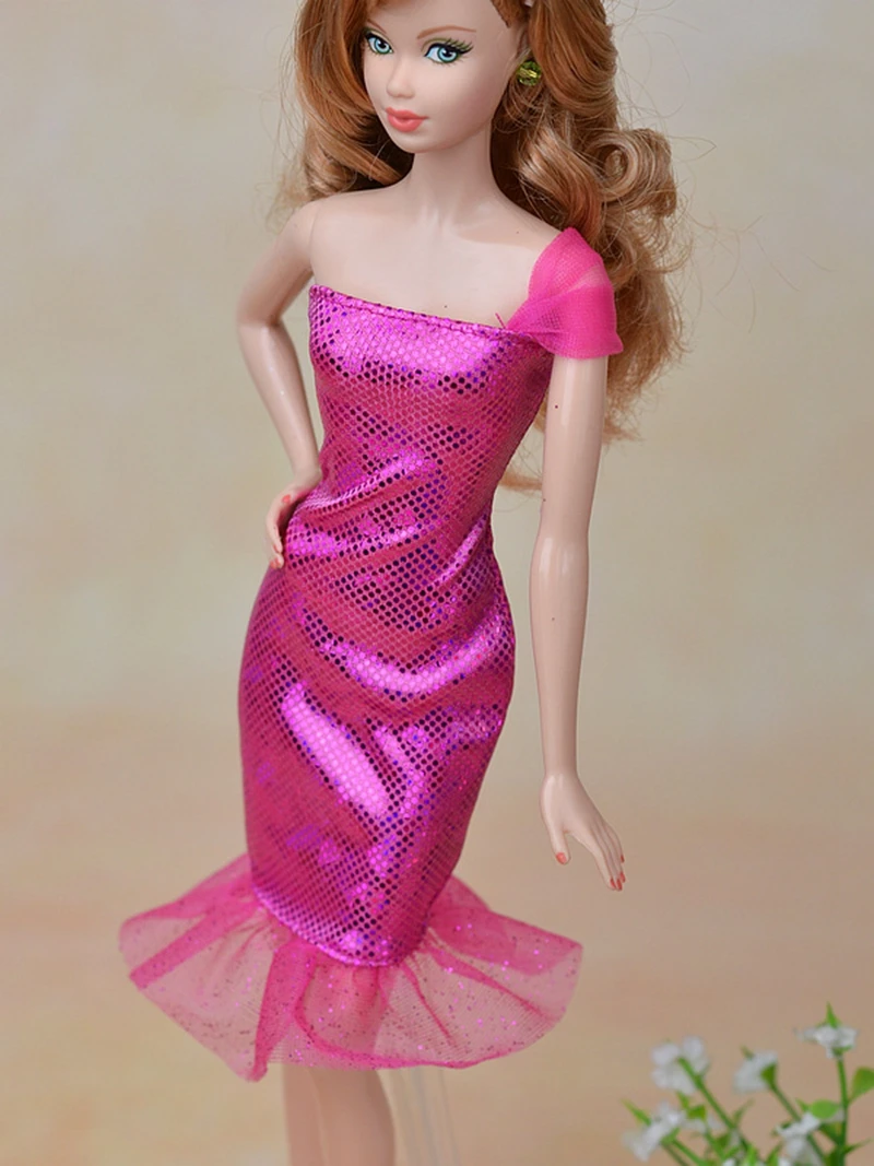 High Quality Pink Sexy One Shoulder Dress Party Dresses For Barbie Clothes Doll Vestido For 1/6 BJD Dolls
High Quality Pink Sexy One Shoulder Dress Party Dresses For Barbie Clothes Doll Vestido For 1/6 BJD Dolls
