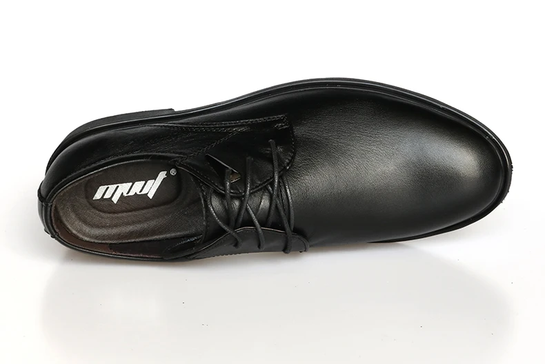 MVVT Plus Size Genuine Leather Dress Shoes Fashion Pointed Toe Men Oxfords High Quality Men Shoes Solid Men Flats Shoes 18
