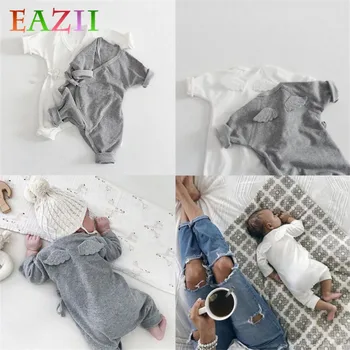 2019 Spring Autumn Baby Cotton Romper Cute Baby Girl Boy Belt Romper with Little Angel Wings Solid Grey White Babies Clothes
2019 Spring Autumn Baby Cotton Romper Cute Baby Girl Boy Belt Romper with Little Angel Wings Solid Grey White Babies Clothes
