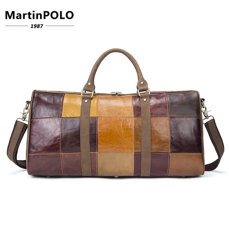 Genuine Leather Suitcase and Travel Bags Large Big Patchwork Men Travel Bags Leather Carry On Luggage Casual Duffle Bag 2019 
Genuine Leather Suitcase and Travel Bags Large Big Patchwork Men Travel Bags Leather Carry On Luggage Casual Duffle Bag 2019