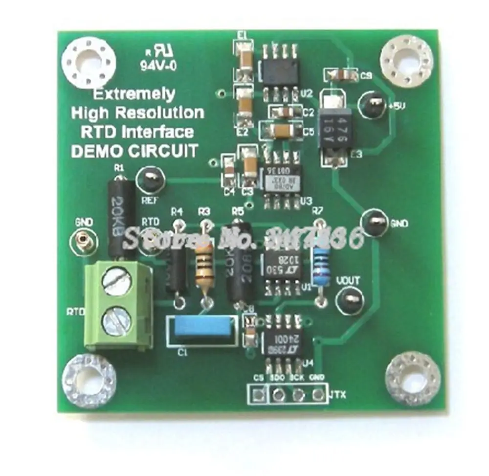 Ultra high precision, ultra high stability, RTD temperature measuring circuit, 0.001 resolution temperature development board
Ultra high precision, ultra high stability, RTD temperature measuring circuit, 0.001 resolution temperature development board
